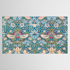 Bohemian elegant blue pink white bird floral Tablecloth Gallery Image 2