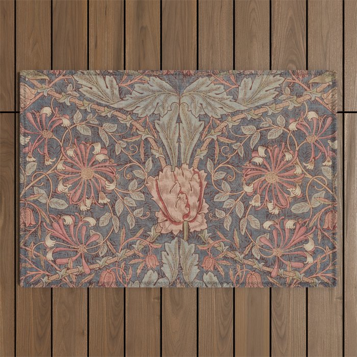 Honeysuckle (1876) by William Morris  Outdoor Rug Gallery Image 1