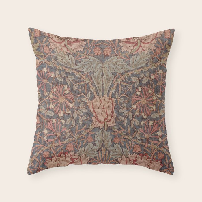 Honeysuckle (1876) by William Morris  Throw Pillow Gallery Image 6