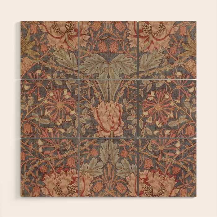 Honeysuckle (1876) by William Morris  Wood Wall Art Gallery Image 1