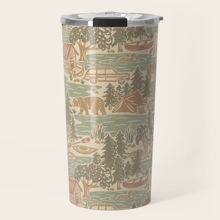 North Country Summer - soft neutrals Travel Mug Gallery Image 1
