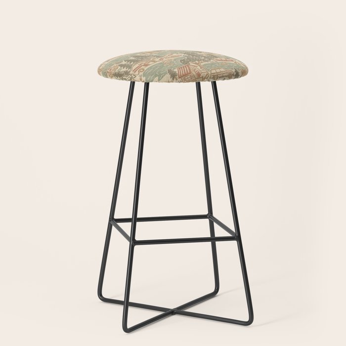 North Country Summer - soft neutrals Stool Gallery Image 1