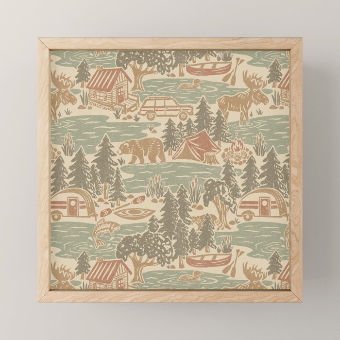 North Country Summer - soft neutrals Mini Art Print Gallery Image 1