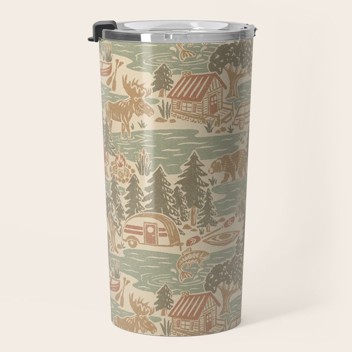 North Country Summer - soft neutrals Travel Mug Gallery Image 3