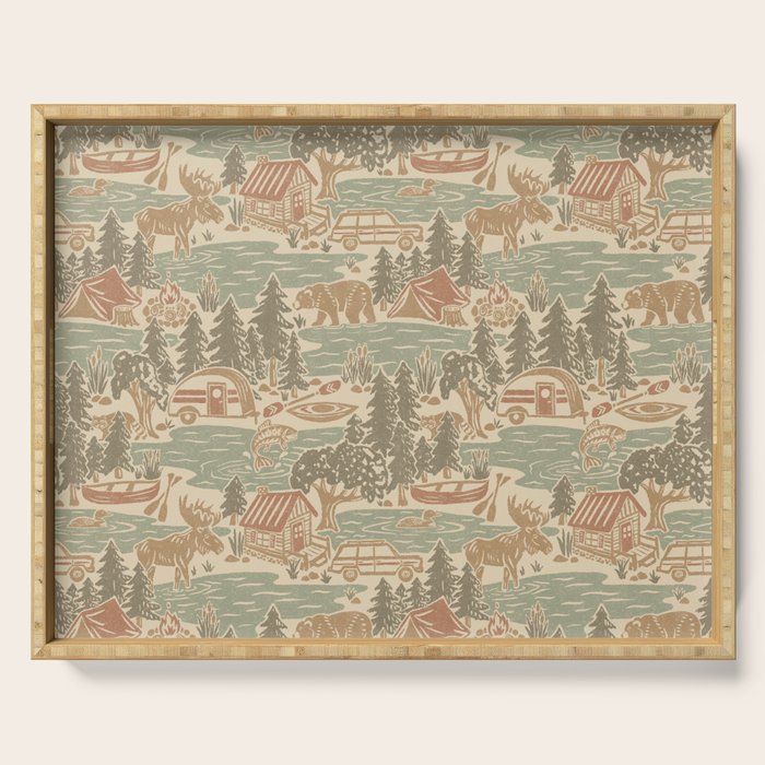 North Country Summer - soft neutrals Serving Tray Gallery Image 1
