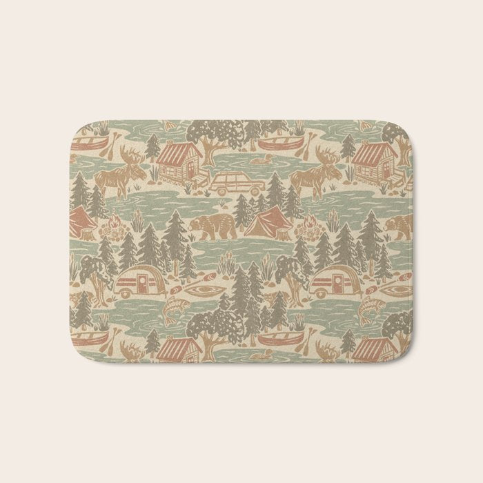 North Country Summer - soft neutrals Bath Mat Gallery Image 1