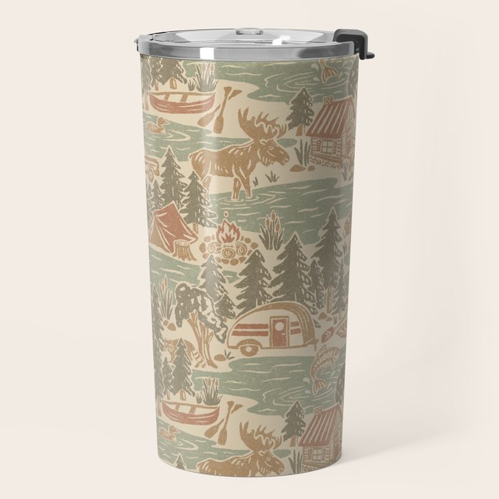 North Country Summer - soft neutrals Travel Mug Gallery Image 2