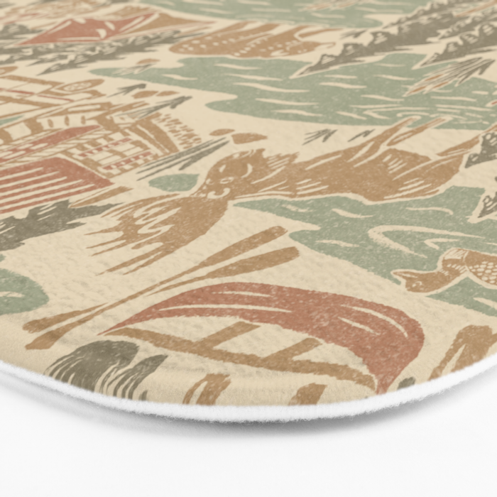 North Country Summer - soft neutrals Bath Mat Gallery Image 3
