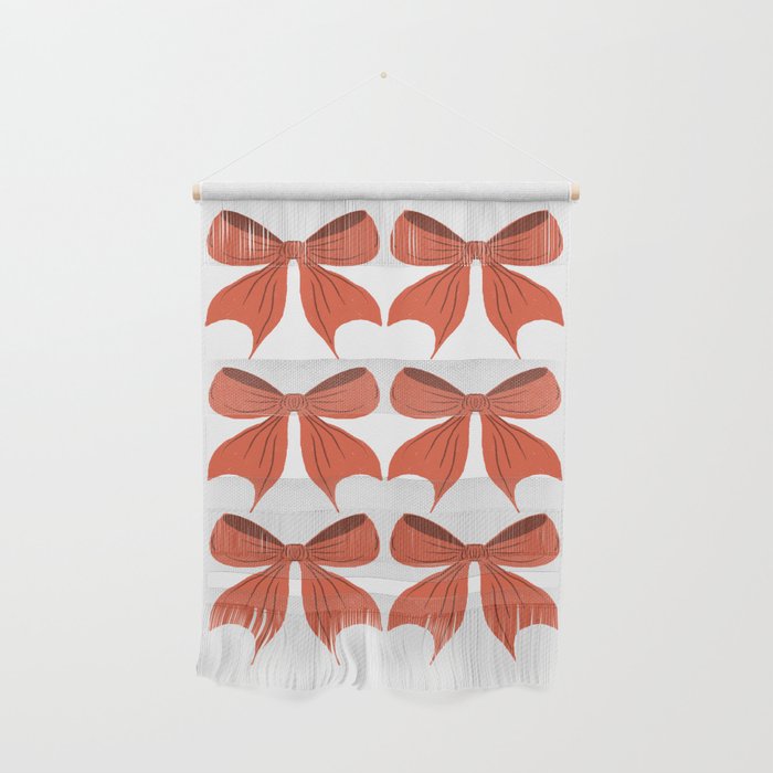 Elegant Red Bow Pattern: A Classic and Stylish Design Wall Hanging Gallery Image 1