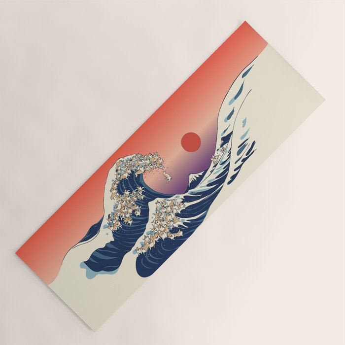 The Great Wave of Corgis Yoga Mat Gallery Image 1