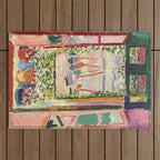 Henri Matisse's Open Window, Collioure 1905 French Riviera portrait nautical painting masterpiece Outdoor Rug Gallery Image 1