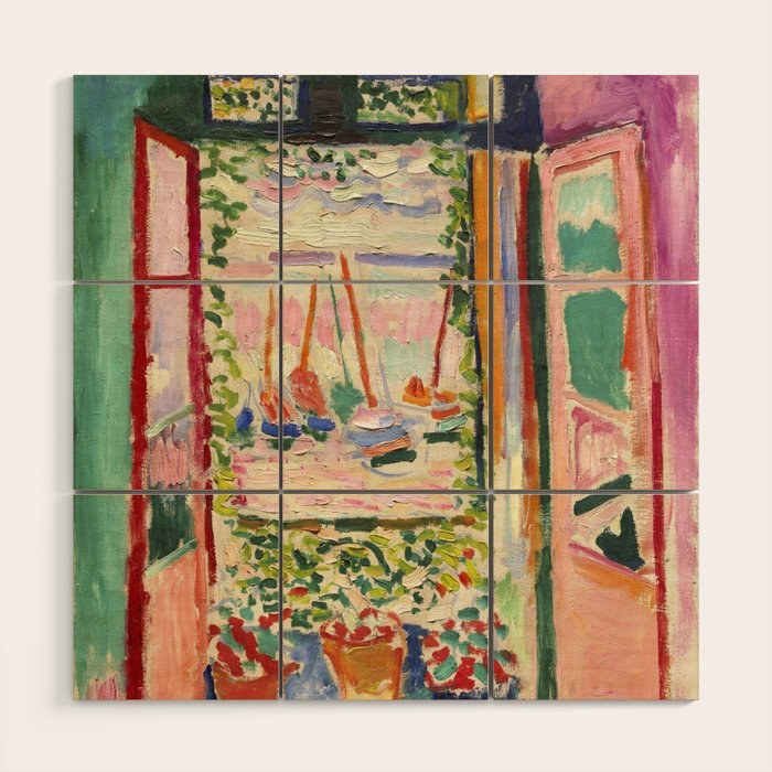 Henri Matisse's Open Window, Collioure 1905 French Riviera portrait nautical painting masterpiece Wood Wall Art Gallery Image 1
