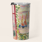 Henri Matisse's Open Window, Collioure 1905 French Riviera portrait nautical painting masterpiece Travel Mug Gallery Image 3