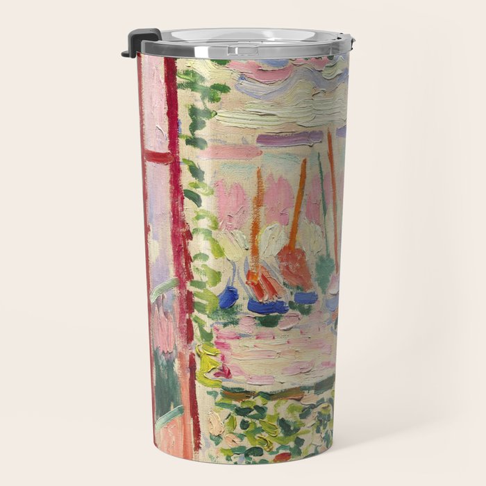 Henri Matisse's Open Window, Collioure 1905 French Riviera portrait nautical painting masterpiece Travel Mug Gallery Image 3