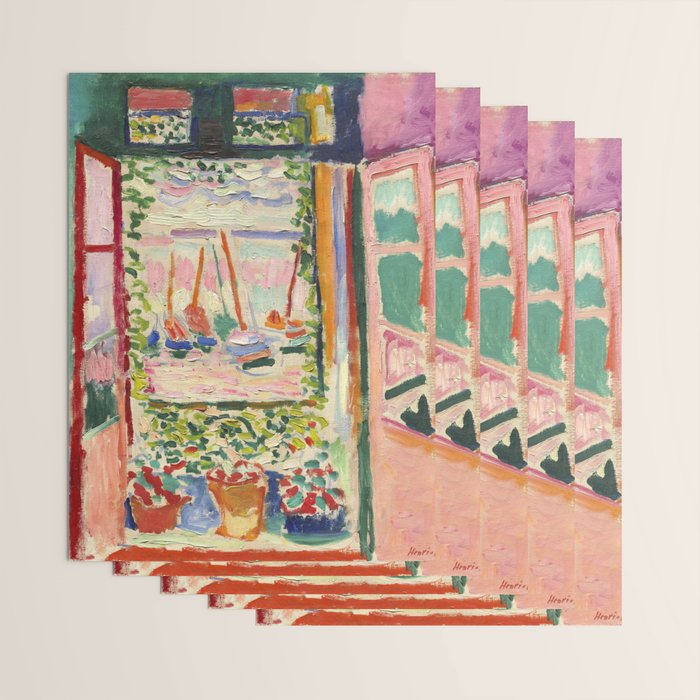 Henri Matisse's Open Window, Collioure 1905 French Riviera portrait nautical painting masterpiece Wrapping Paper Gallery Image 3