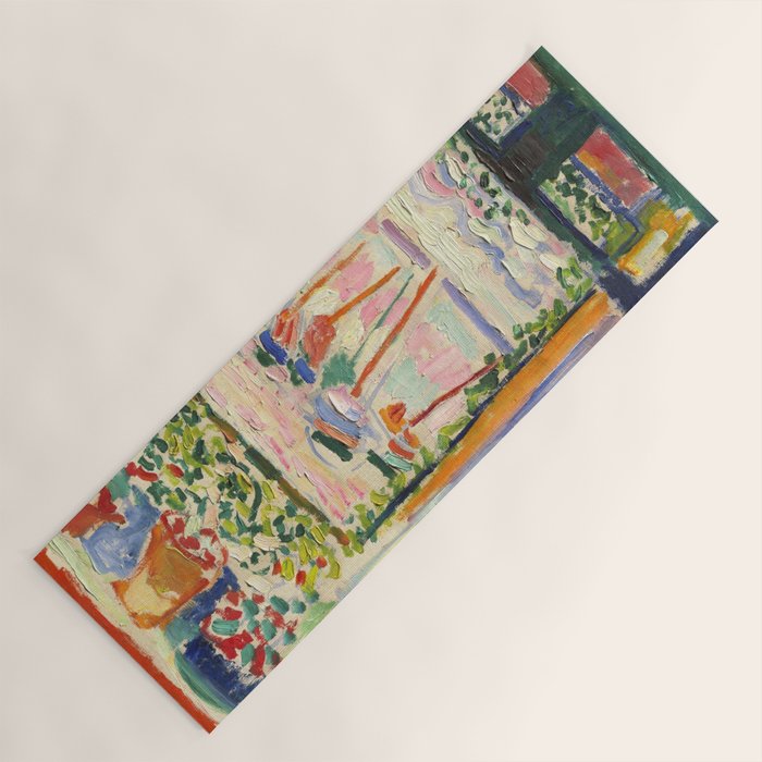 Henri Matisse's Open Window, Collioure 1905 French Riviera portrait nautical painting masterpiece Yoga Mat Gallery Image 1