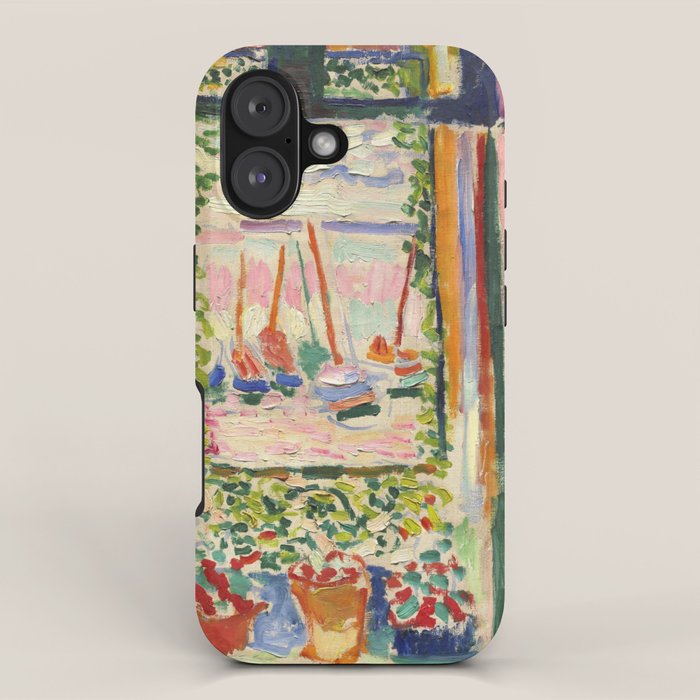 Henri Matisse's Open Window, Collioure 1905 French Riviera portrait nautical painting masterpiece iPhone Case Gallery Image 1