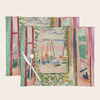 Henri Matisse's Open Window, Collioure 1905 French Riviera portrait nautical painting masterpiece Placemat Gallery Image 1