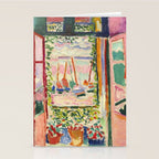 Henri Matisse's Open Window, Collioure 1905 French Riviera portrait nautical painting masterpiece Stationery Card Gallery Image 2