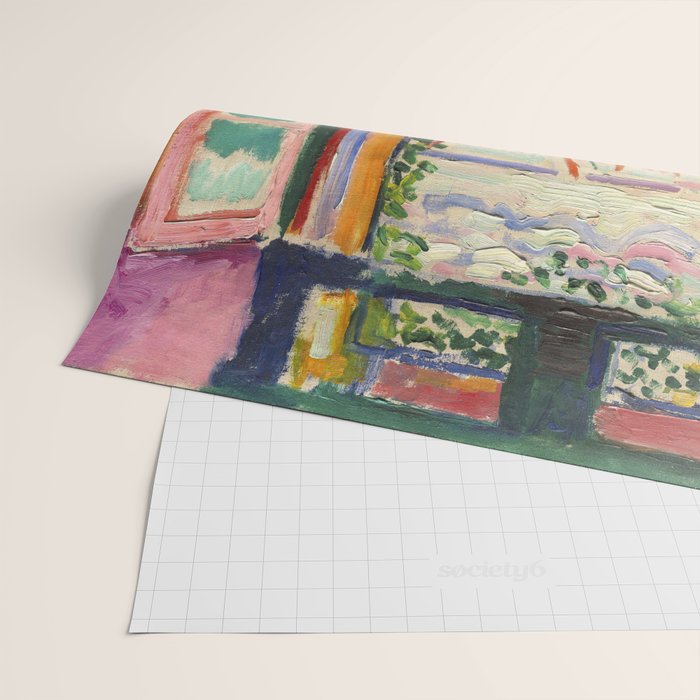 Henri Matisse's Open Window, Collioure 1905 French Riviera portrait nautical painting masterpiece Wrapping Paper Gallery Image 2