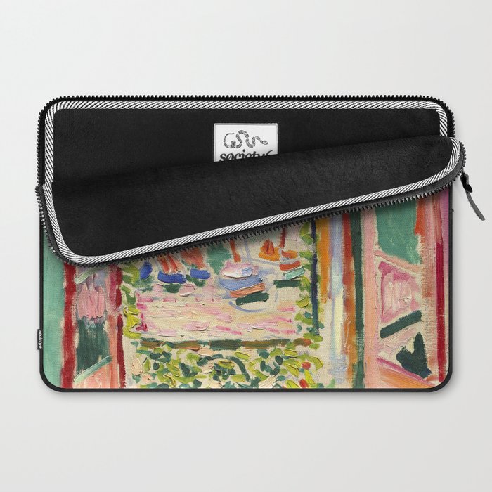 Henri Matisse's Open Window, Collioure 1905 French Riviera portrait nautical painting masterpiece Laptop Sleeve Gallery Image 2