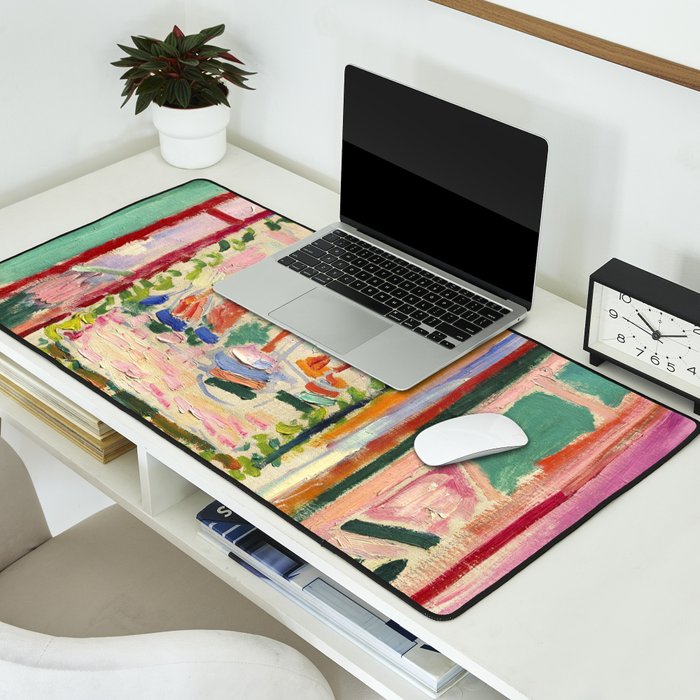 Henri Matisse's Open Window, Collioure 1905 French Riviera portrait nautical painting masterpiece Desk Mat Gallery Image 2