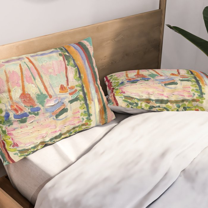 Henri Matisse's Open Window, Collioure 1905 French Riviera portrait nautical painting masterpiece Pillow Sham Gallery Image 2