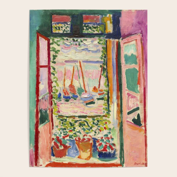 Henri Matisse's Open Window, Collioure 1905 French Riviera portrait nautical painting masterpiece Poster Gallery Image 4