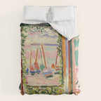 Henri Matisse's Open Window, Collioure 1905 French Riviera portrait nautical painting masterpiece Duvet Cover Gallery Image 6