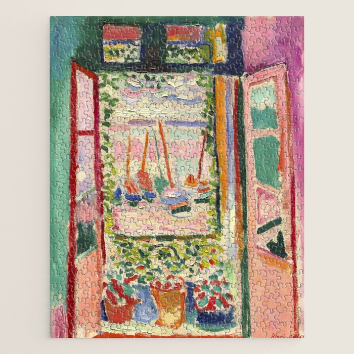 Henri Matisse's Open Window, Collioure 1905 French Riviera portrait nautical painting masterpiece Jigsaw Puzzle Gallery Image 1
