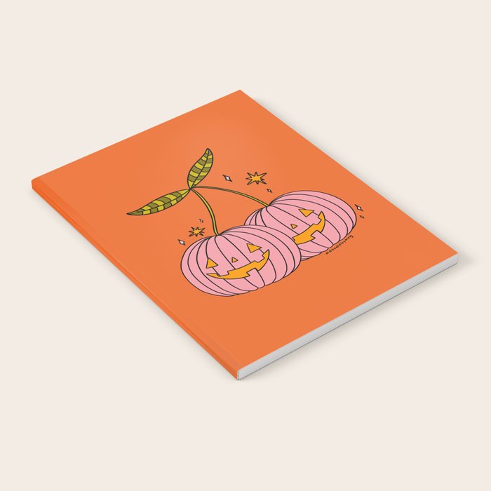 Pink Pumpkin Cherries Notebook Gallery Image 2