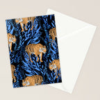Tiger and leaf pattern Stationery Card Gallery Image 2