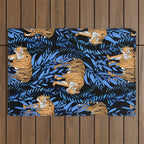 Tiger and leaf pattern Outdoor Rug Gallery Image 1