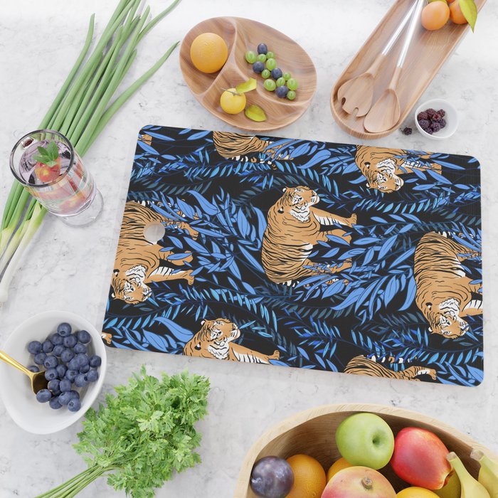 Tiger and leaf pattern Cutting Board Gallery Image 2