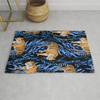 Tiger and leaf pattern Rug Gallery Image 1
