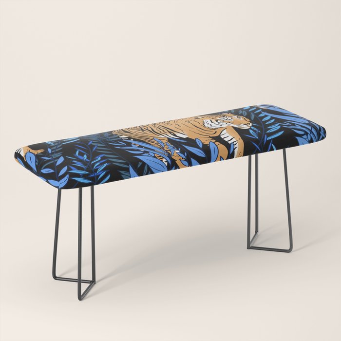 Tiger and leaf pattern Bench Gallery Image 1