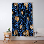 Tiger and leaf pattern Window Curtain Gallery Image 5