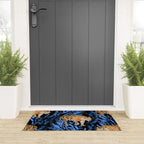 Tiger and leaf pattern Welcome Mat Gallery Image 3