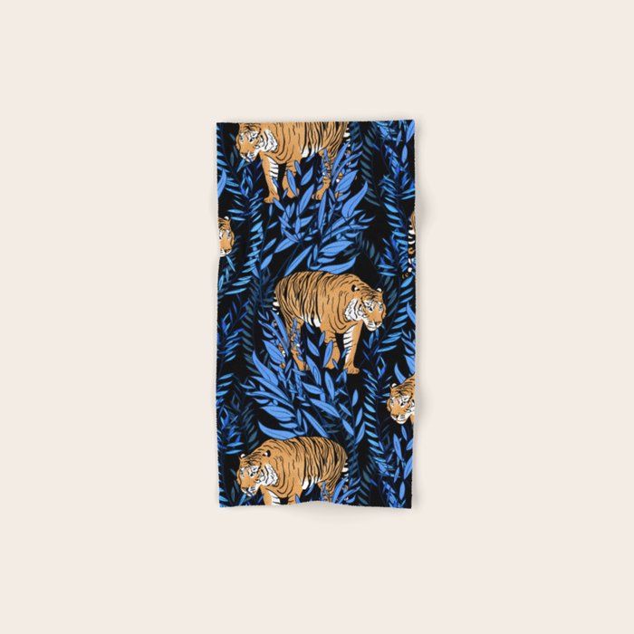 Tiger and leaf pattern Towels Gallery Image 1