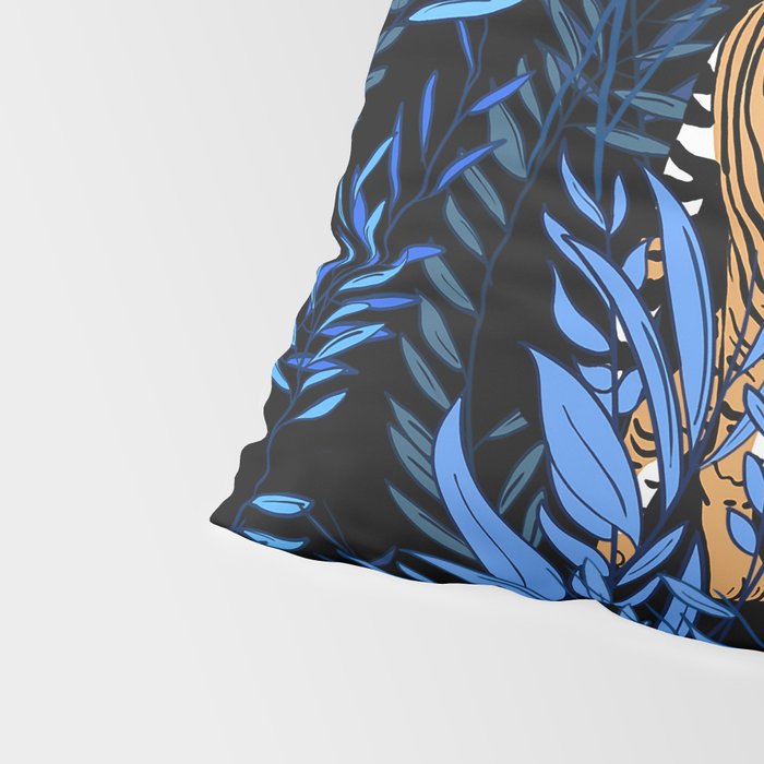 Tiger and leaf pattern Pillow Sham Gallery Image 4