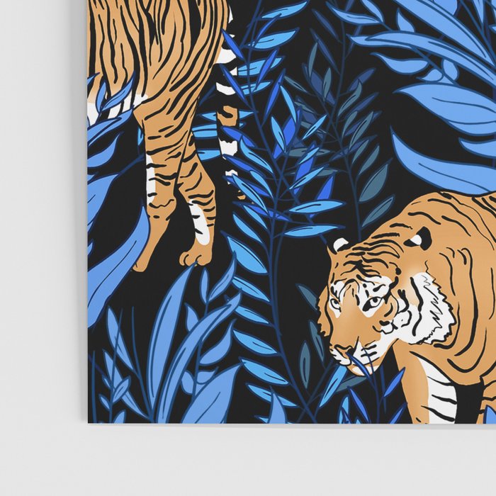 Tiger and leaf pattern Poster Gallery Image 3