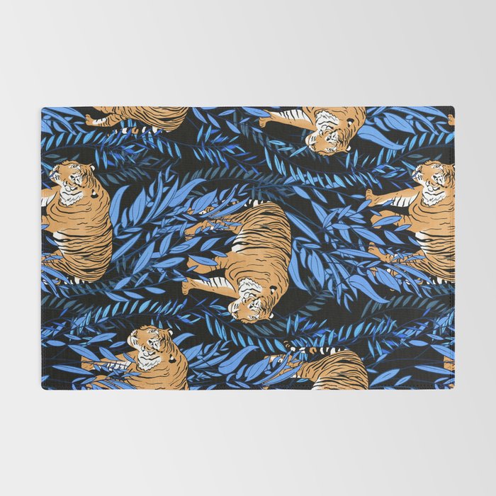 Tiger and leaf pattern Rug Gallery Image 2