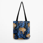 Tiger and leaf pattern Tote Bag Gallery Image 2