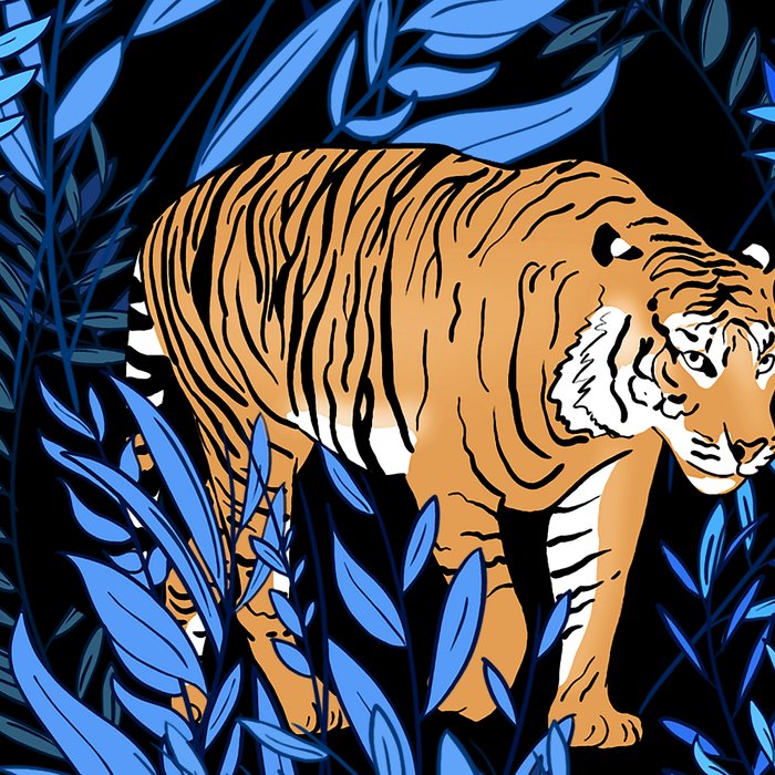 Tiger and leaf pattern Coffee Mug Gallery Image 2