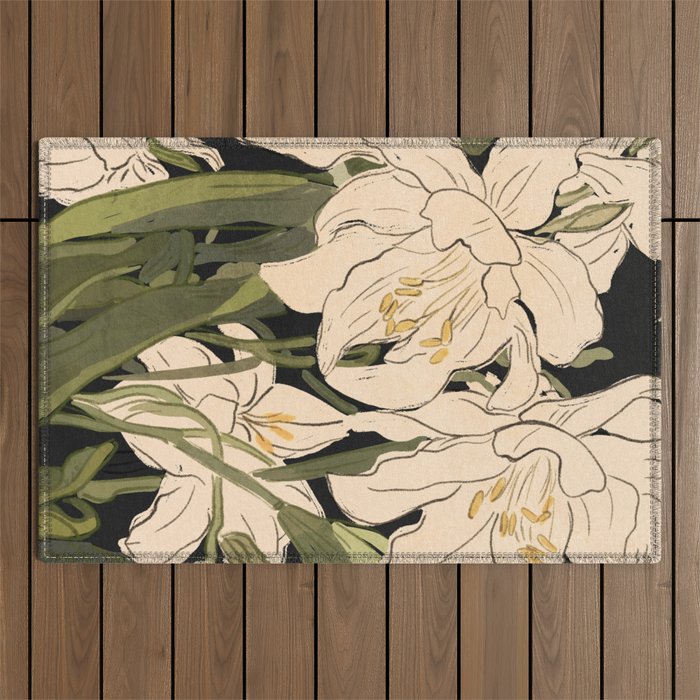 Garden flowers 2 Outdoor Rug Gallery Image 1