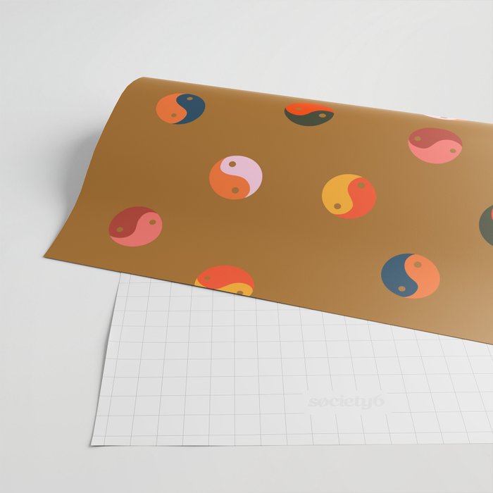 Yin and Yang Pattern -  golden yellow Wrapping Paper Gallery Image 2