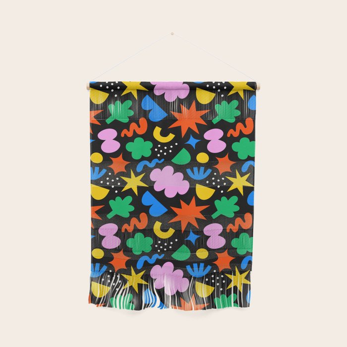 Colorful abstract organic shape art pattern Wall Hanging Gallery Image 1