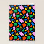 Colorful abstract organic shape art pattern Stationery Card Gallery Image 2