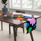 Colorful abstract organic shape art pattern Table Runner Gallery Image 2