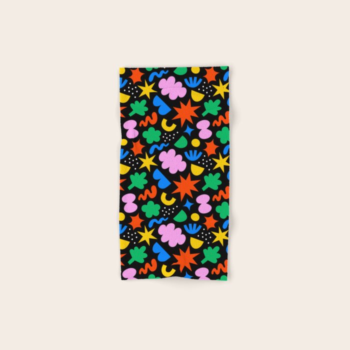 Colorful abstract organic shape art pattern Bath Towel Gallery Image 1